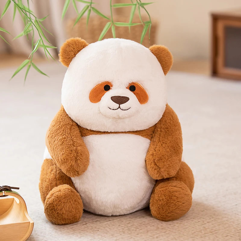 Unique Chocolate Panda Chizai Plush Toy Huahua Bear Stuffed Bamboo Ball Snack Bag Cushion Animal Christmas Birthday Gift Kids