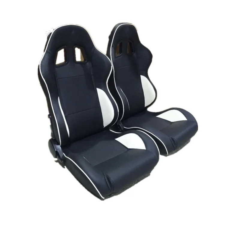 

Модифицированное автомобильное двухдорожное регулируемое черно-белое гоночное сиденье из ПВХ, аксессуары для интерьера