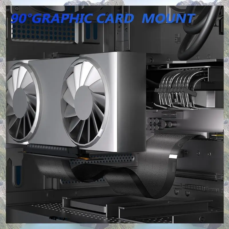 2025 ใหม่-สายต่อพลาสติก PCIE 4.0 16X 64GBS ความเร็วสูง GPU Riser สําหรับ GPU Extension Card, (90 องศา) ความยาว 25 ซม.