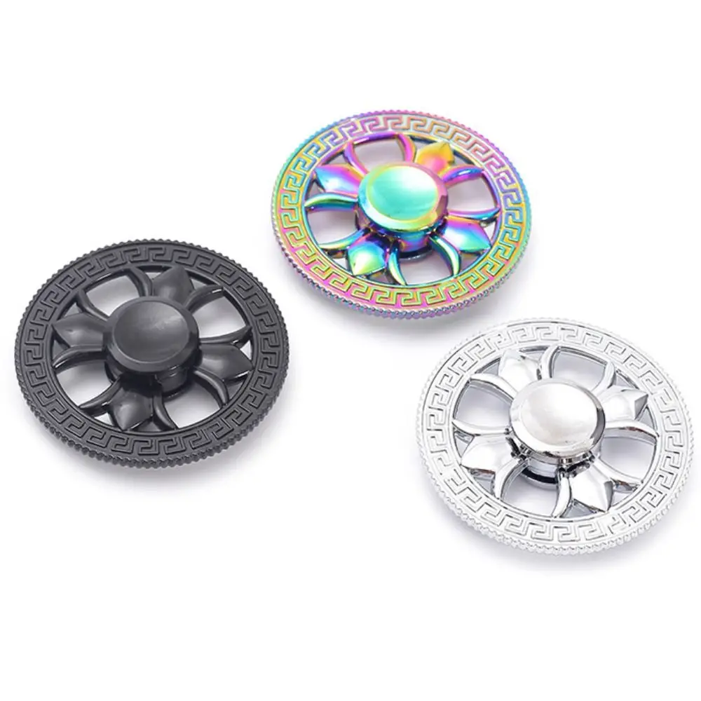 หมุนของเล่น Gyroscope รอบ Fidget Spinner ของเล่นสังกะสีอัลลอยด์บรรเทาความเมื่อยล้าเดสก์ท็อป Spinner ของเล่นโลหะปลายนิ้ว Gyro ผู้ใหญ่