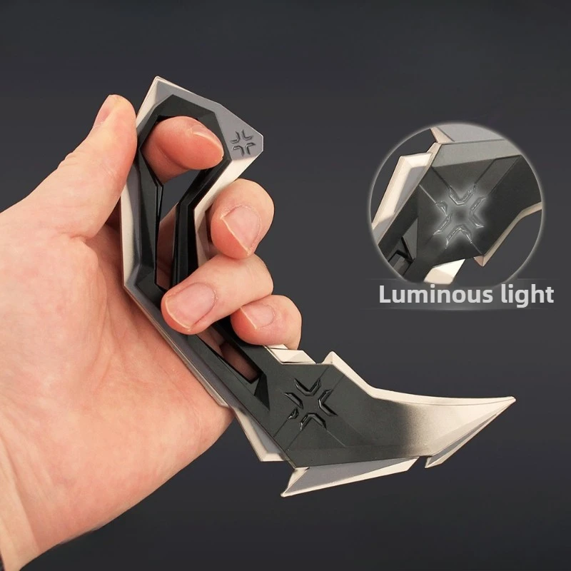 16cm/6.29in valorant luminoso vct garra faca jogo brinquedo periférico espada armas modelo faca de comando tático meninos presentes ornamentos