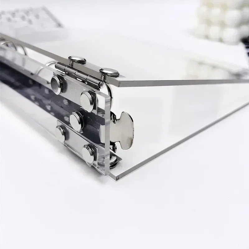 A5 Acrylic Transparent Shell Loose-leaf Photo Album, DIY Detachable Binder, 6 Hole Acrylic Album Kpop Binder, Photocard Binder