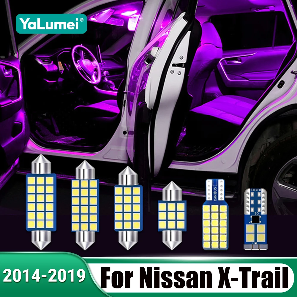 For Nissan X-Trail X Trail XTrail T32 2014 2015 2016 2017 2018 2019 Car LED Bulbs Interior Reading Lamp Trunk Light Accessories