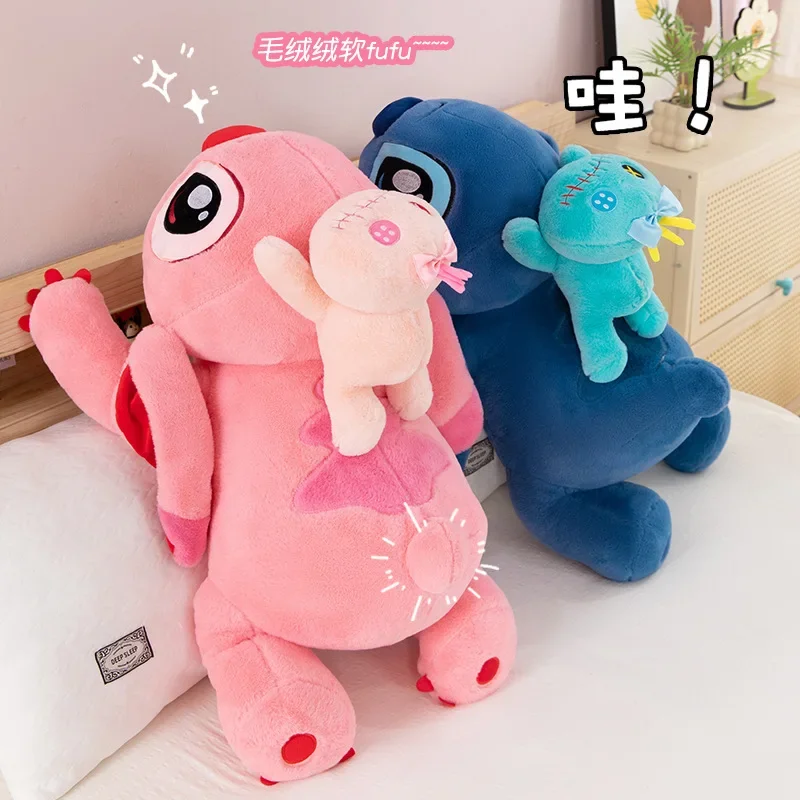 

100 см Disney Lilo & Stitch Мягкие плюшевые игрушки Мультфильм Аниме Plushie Posture Scrump Plushie Dolls Подушка Мягкий рождественский подарок для ребенка
