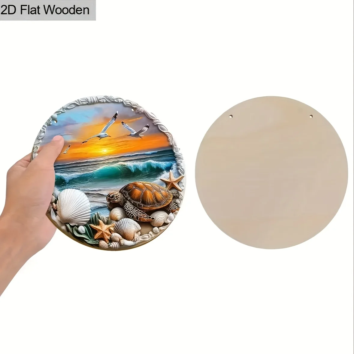 Ocean Theme 2D Plaque Fish Shell Star Wall Door Sign Home Room Party Decor