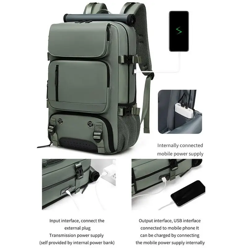 Travel Men 16 inch Laptop Backpack vacuum compression Backpack Business Large Capacity school Backpack expand outdoor backpack