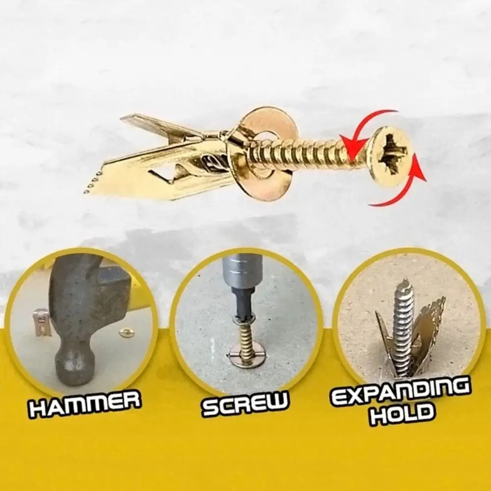 For Gypsum Board Self-Drilling Self-Tapping Screws Kit Screws Expansion Nails Dowel Fixing Tools Plasterboard Wall Fixing Plug