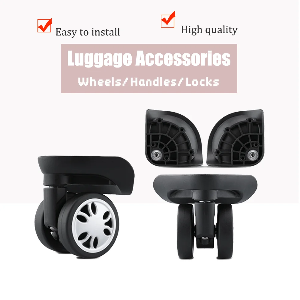 W312 Rotation Spinner Wheels For Luggage Pieces Quiet Smooth Glide Roller Replacement Kit For Suitcase Trolley Bag