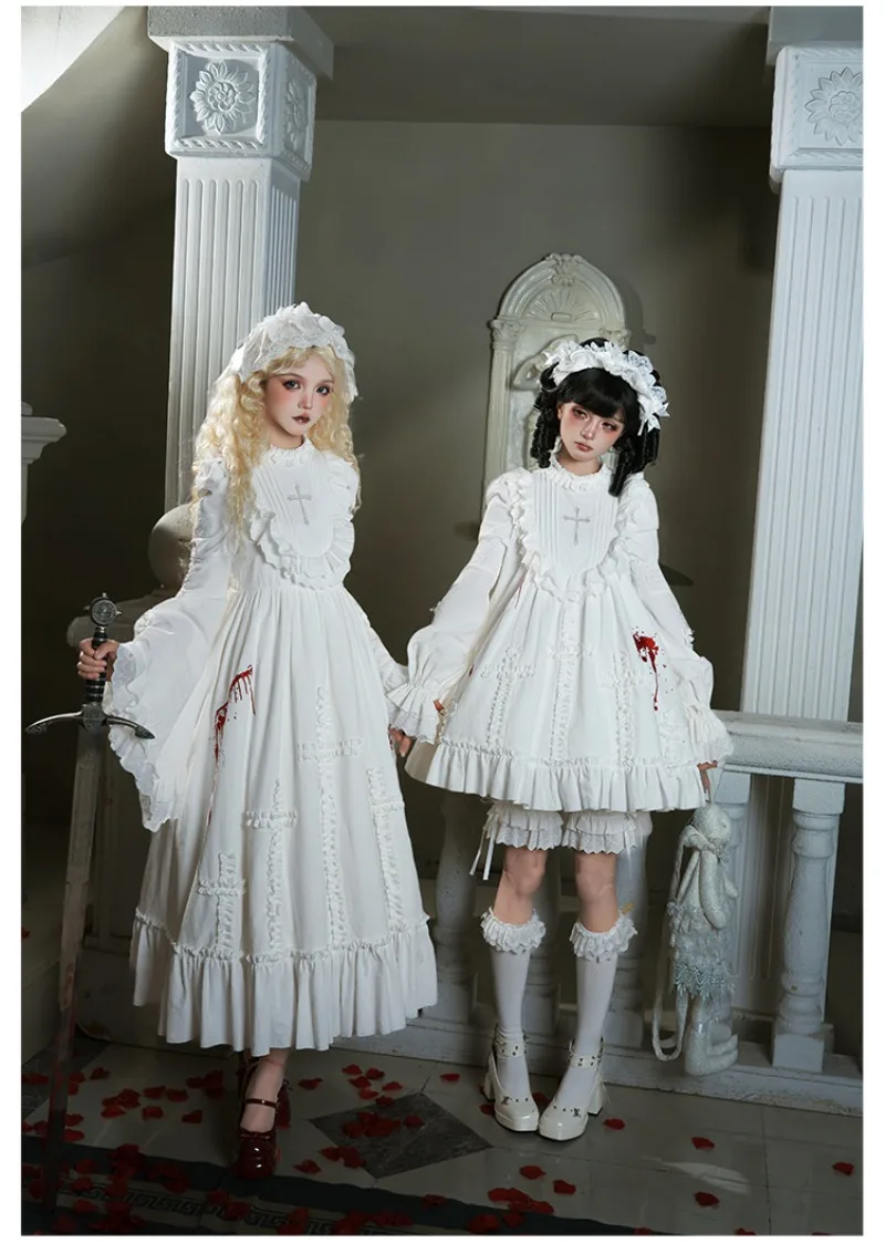 Robe gothique japonaise Y2k à manches longues, robe OP Ultra courte, nouvelle collection automne Lolita, longue taille haute, robes Slim pour dames