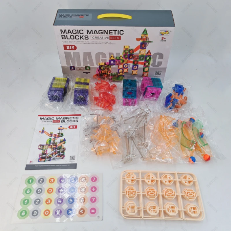 73/94 Piezas Juego de Bloques Magnéticos de Construcción, Regalo para Niños, Juguete de Ensamblaje para Padres e Hijos, Desarrollo Intelectual para Niños de 3 a 6 Años