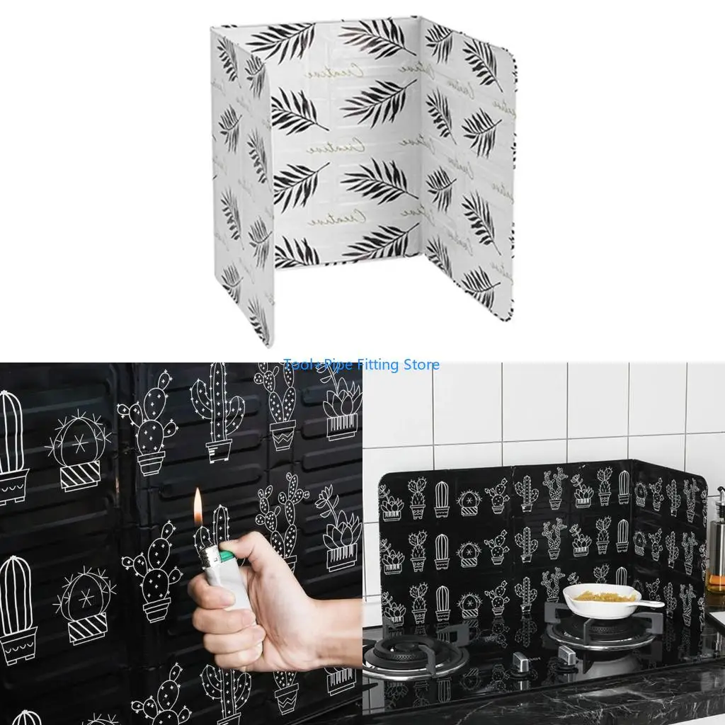 F92B Reliable Oil Barrier Grease Protector Aluminum Foils Material Oil Blocker Oil Deflector Cooking Tool Perfect for Kitchen