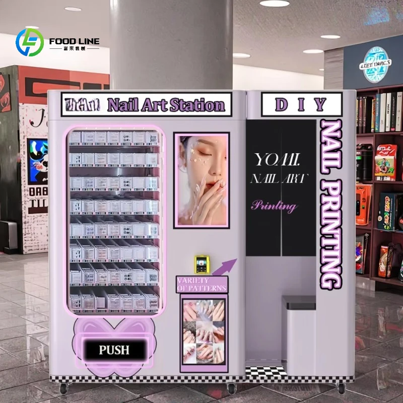Finger Nails Printing Vending Machine With DIY Photo Printing 24H Smart Self-Service Nail Art Printer Vending Machine Customized