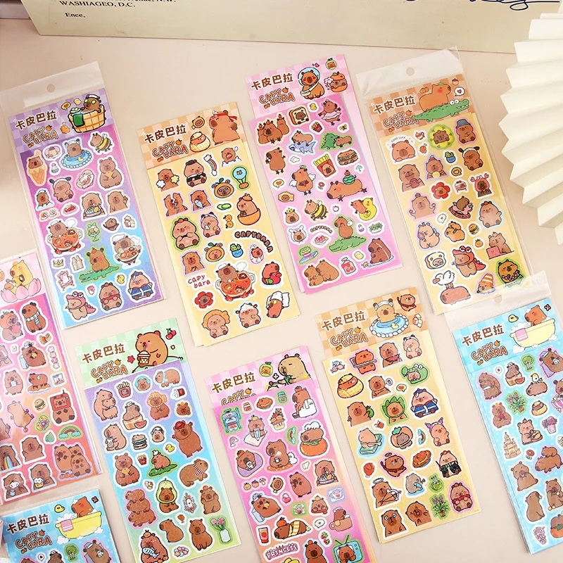 60pcs-lot-kawaii-capybara-stickers-cute-decorative-stationery-diy-sticker-scrapbooking-wholesale
