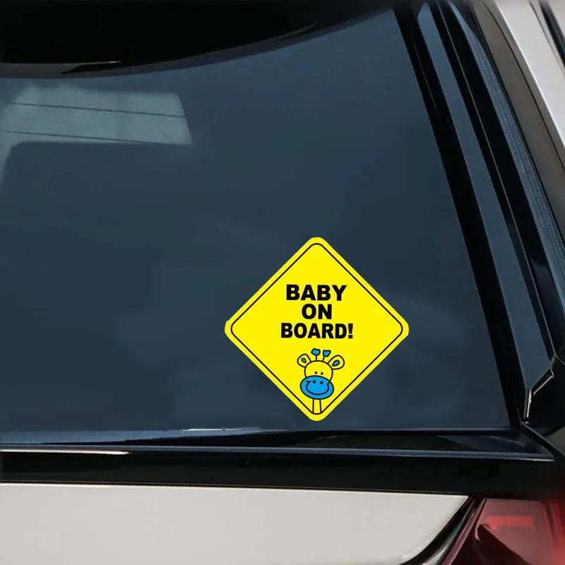 مضحك الطفل على متن ملصق الاطفال سلامة عاكسة سيارة الفينيل علامات السيارة ذاتية اللصق تحذير ملصق للسائق
