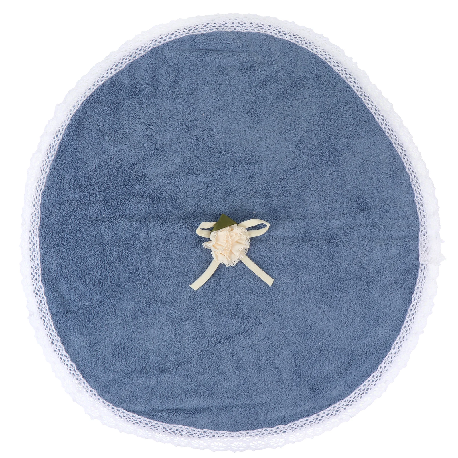 

1pc Round Hand Coral Fleece Water Absorbent Quick Drying Soft Hanging Towel For Kitchen Bathroom Car Wiping Small Towel