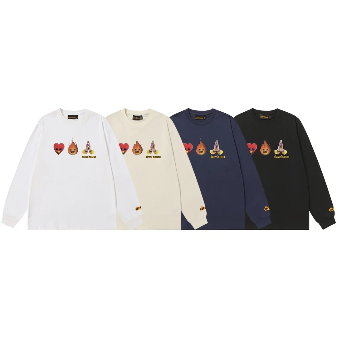 

Drew House Autumn And Winter Loose Fitting Adding Fleece For Warmth Men's and Women's Round Neck Street Fashion Coat