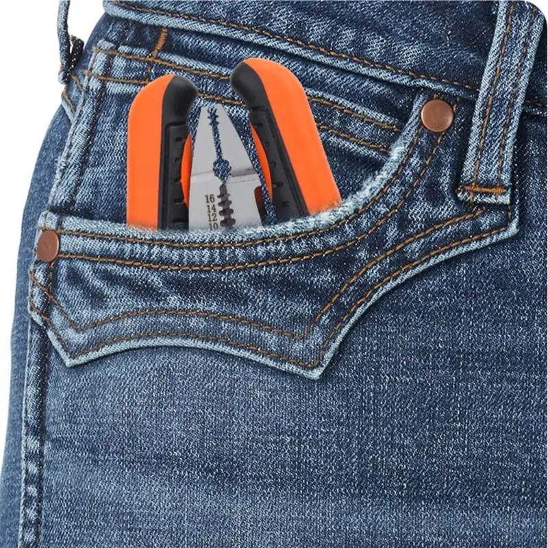 12 in 1 Foldable Wire Stripping Pliers Crimper Cable Cutter Crimping Pliers HX6C
