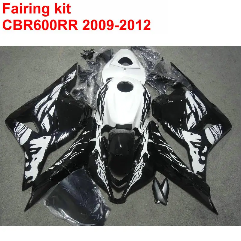 ZXMT ABS Customize Fairing Kit For HONDA CBR600RR 2009 2010 2011 2012 CBR 600 RR 09-12 Black White Fairings Set SZ49