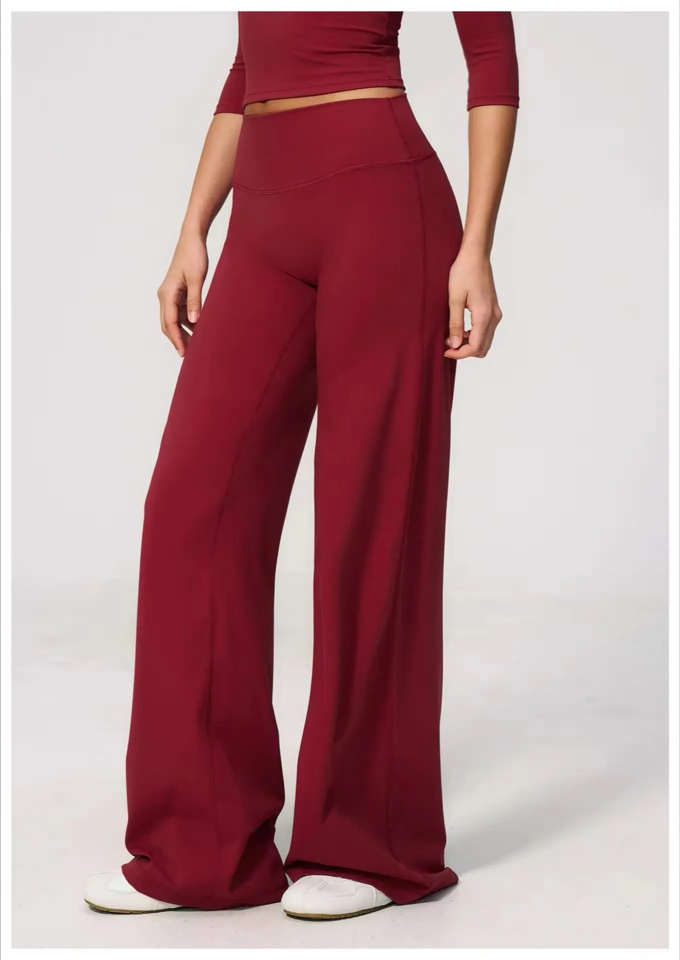 DINGPAI Yoga Pants Women Fitness Pants High Waist Straight Leg Wide Leg Pants Casual Pants Sports Outdoor Cycling Running Pants