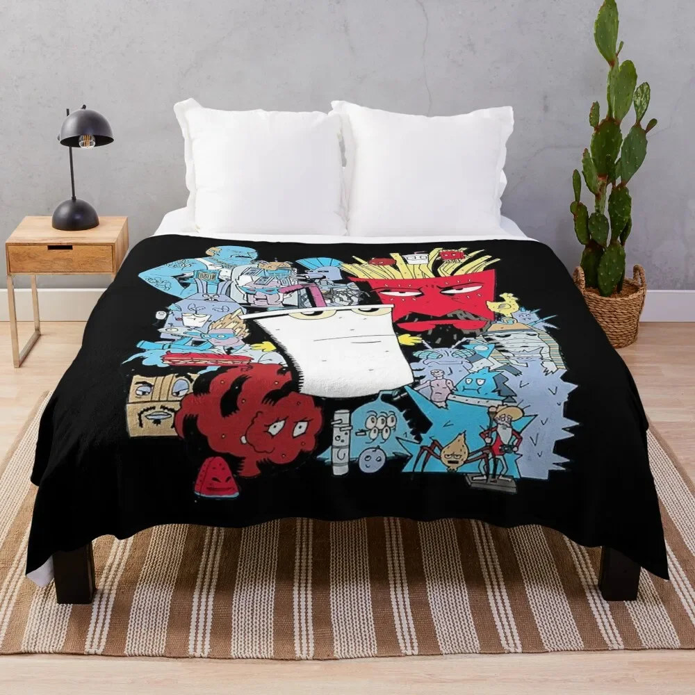 

Aqua Teen Hunger Force Throw Blanket warm for winter Shaggy Blankets