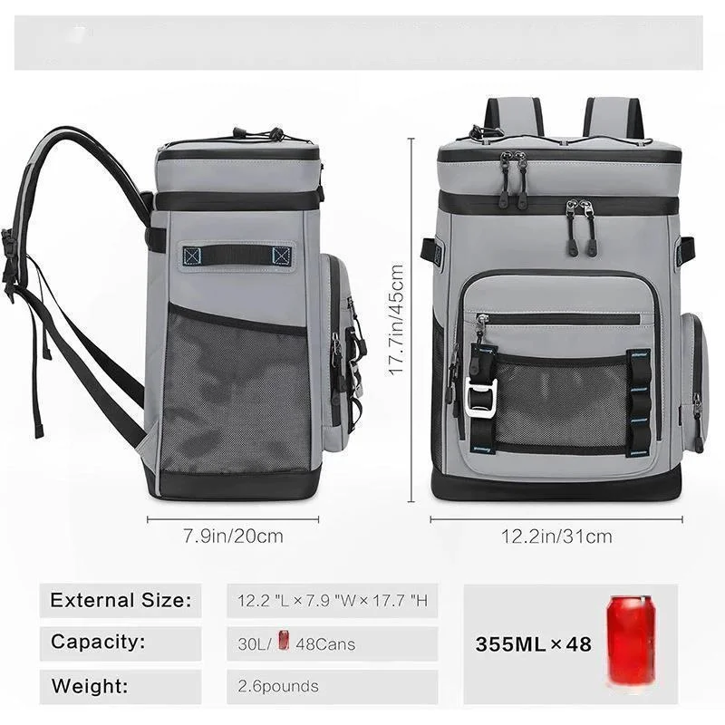 

Travel Backpacks Lunch Bag Outdoor Insulated Ice Pack Leisure Camping Food Preservation Refrigerated Bag High-capacity Backpacks