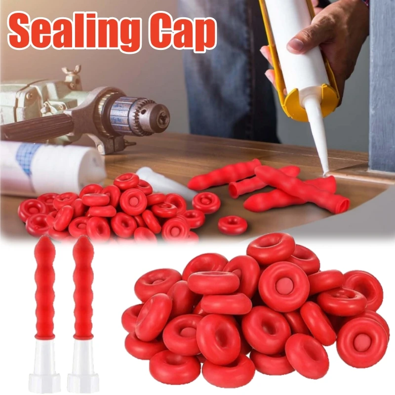 Tapas de sellado de tubos de calafateo, tapas de punta de pistola de calafateo, accesorio de herramienta de calafateo, protector de sellador de calafateo para sellado de tubos de calafateo abiertos