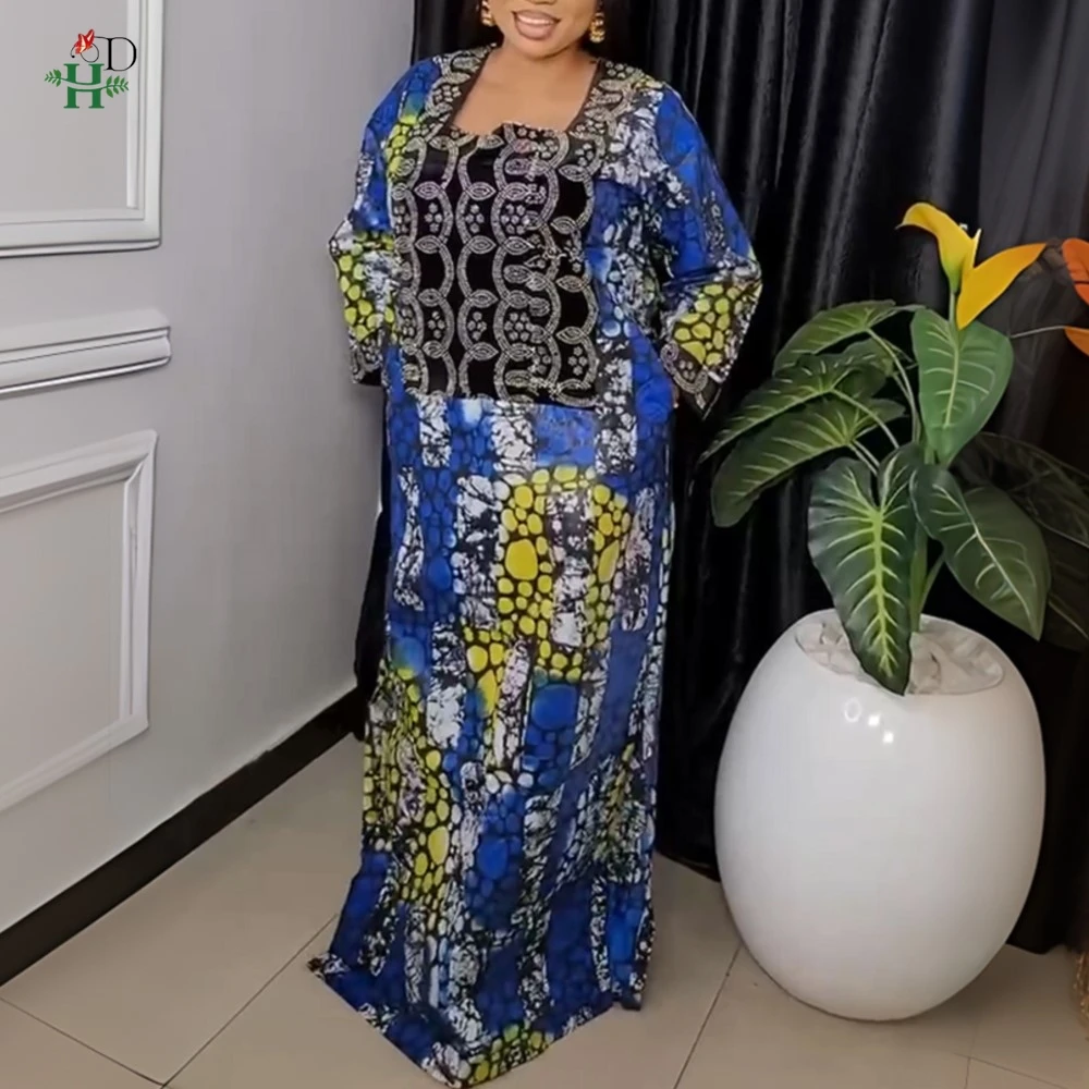 

2026 New Fashion African Dresses For Women Printed Robe Abaya Clothing Plus Size Wedding Party Turkey Dresses Dashiki Ankara