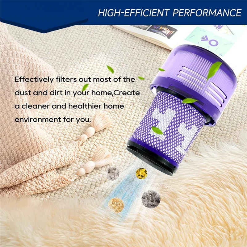 أجزاء فلتر A39M V12 لـ Dyson V12 Detect Slim Cordless Vacuum ومكانس V12 Slim، رقم الجزء. 971517-01