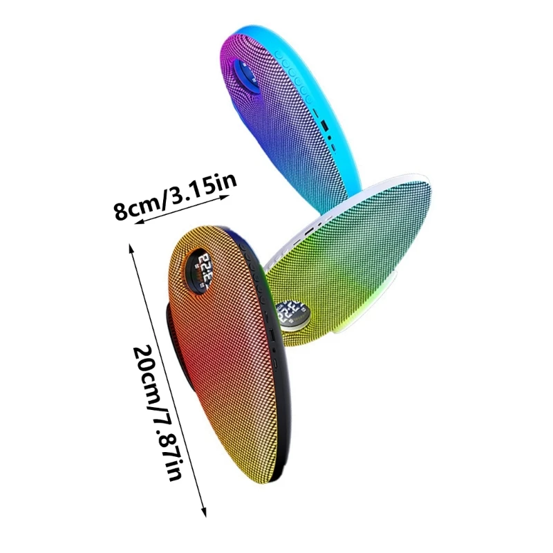 QX2B 호환 휴대용 스피커(HiFi 사운드 디지털 디스플레이 데이터 시간 포함)