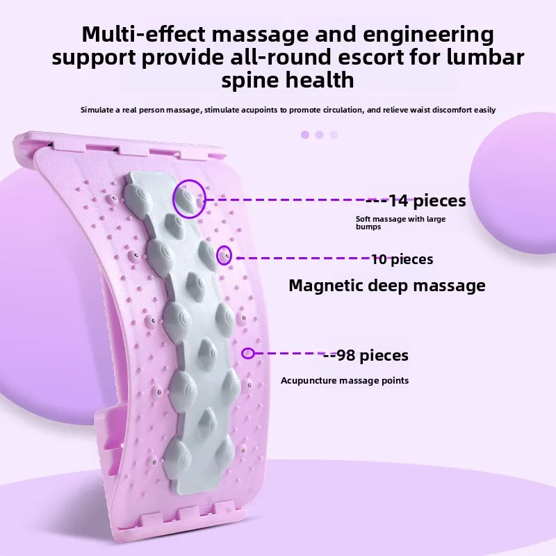 Lumbar reliever, shoulder stretch, lean back yoga device, spinal aligner, hunchback correction, relaxation massager, lumbar