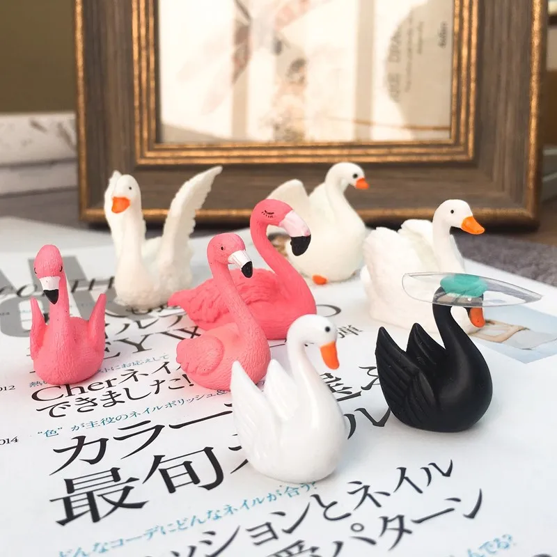 1PC Flamingo swan Nail Art Holder Practice Show shelves Tips for Display Stand False Nail Art Polish  Manicure Accessories Tools