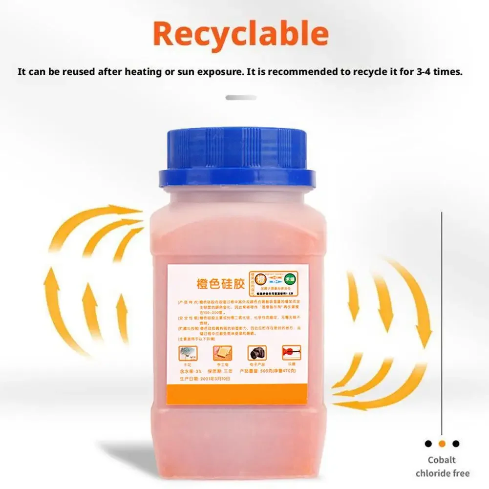 3D printer parts Waterproof Reusable Silica Gel Beads Bottles Moisture Absorber Desiccant Dehumidifie Filament Dryer Box 500g