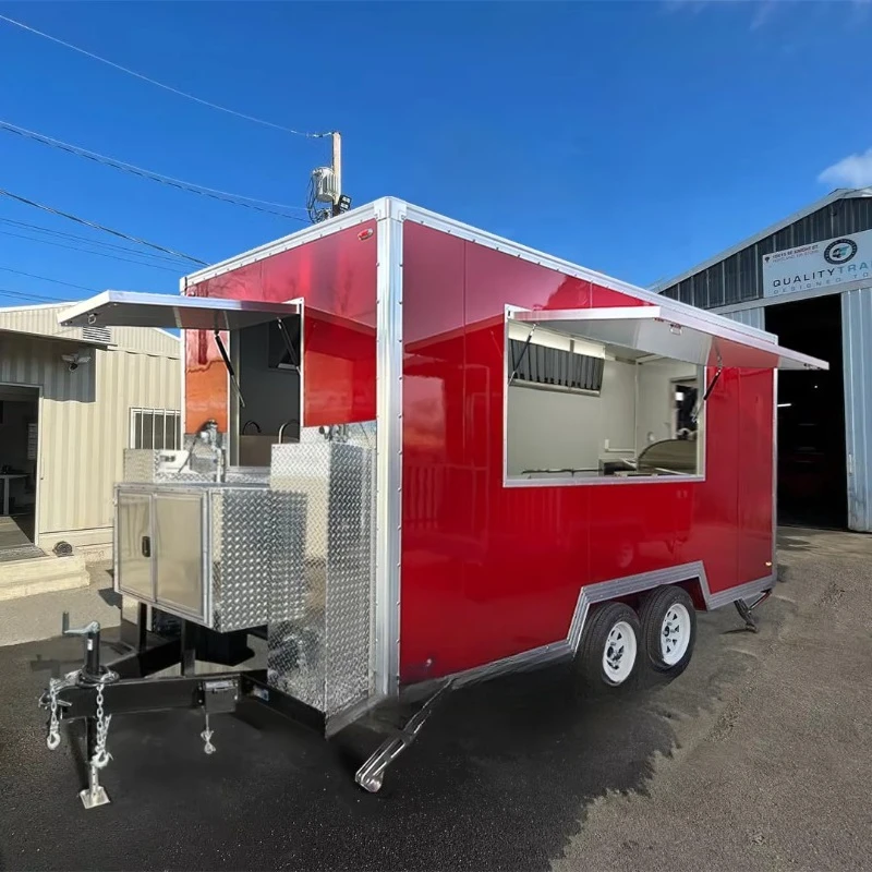 Affordable Catering Food Truck Fully Equipped Taco Trailer Mobile Kitchen Pizza Coffee Ice Cream BBQ Food Cart