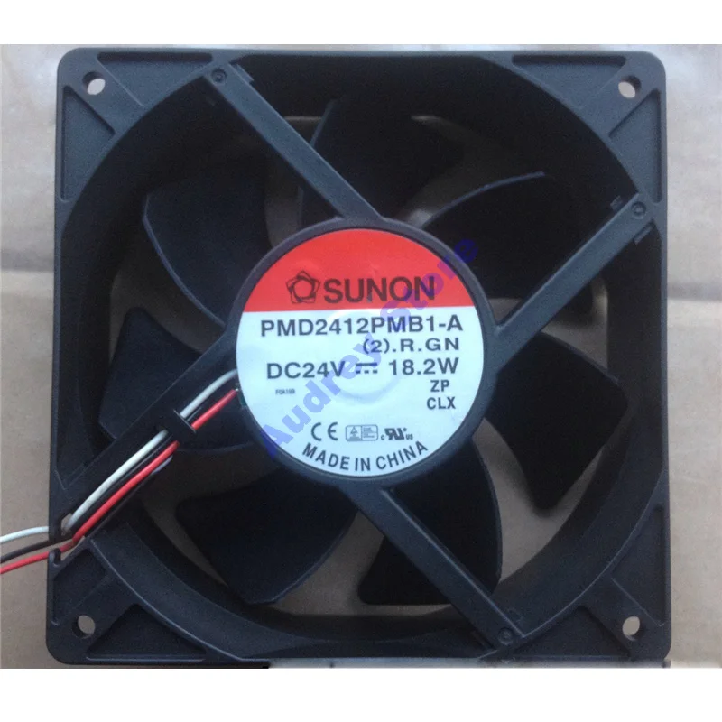 Original SUNON 12CM 24V 18.2W PMD2412PMB1-A 12038 3-wire fan 4200RPM 190CFM air blower