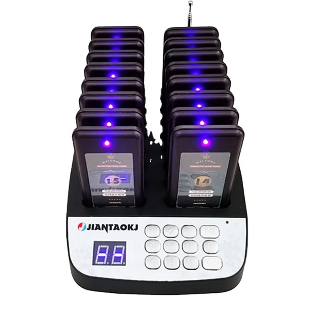 

JT-916 Stable Quality Vibrating Lights Waterproof Long Range Wireless Restaurant Pager Call System