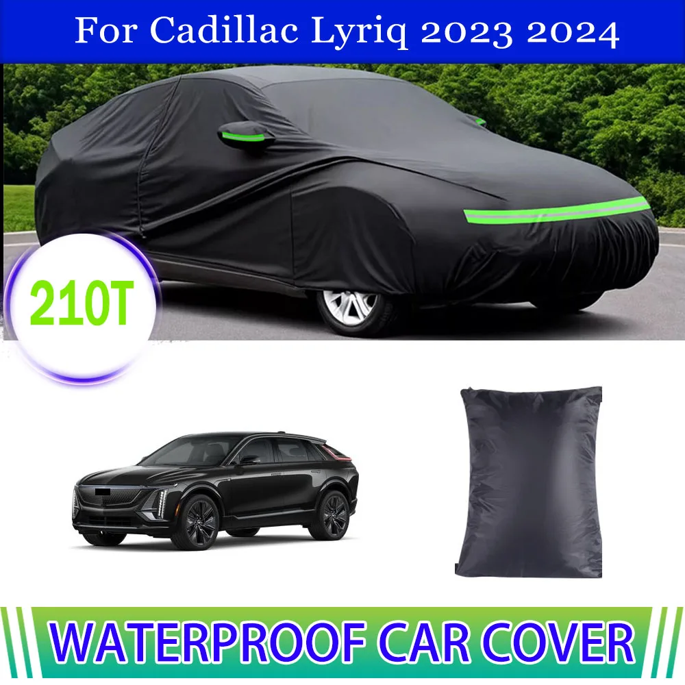 

Car Covers Outdoor Waterproof Sun Rain Snow Protection UV 210T Full Car Cover For Cadillac Lyriq 2023 2024 2025-IN