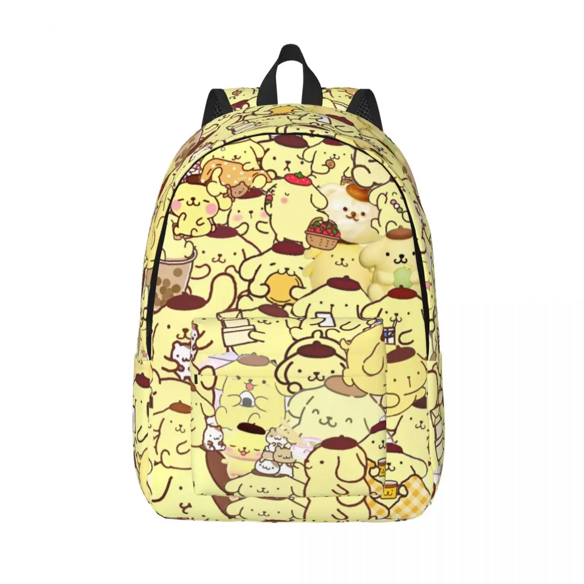 MINISO Pom Pom Purin Backpack Women Polyester Trekking Backpacks Print Casual School Bags Rucksack