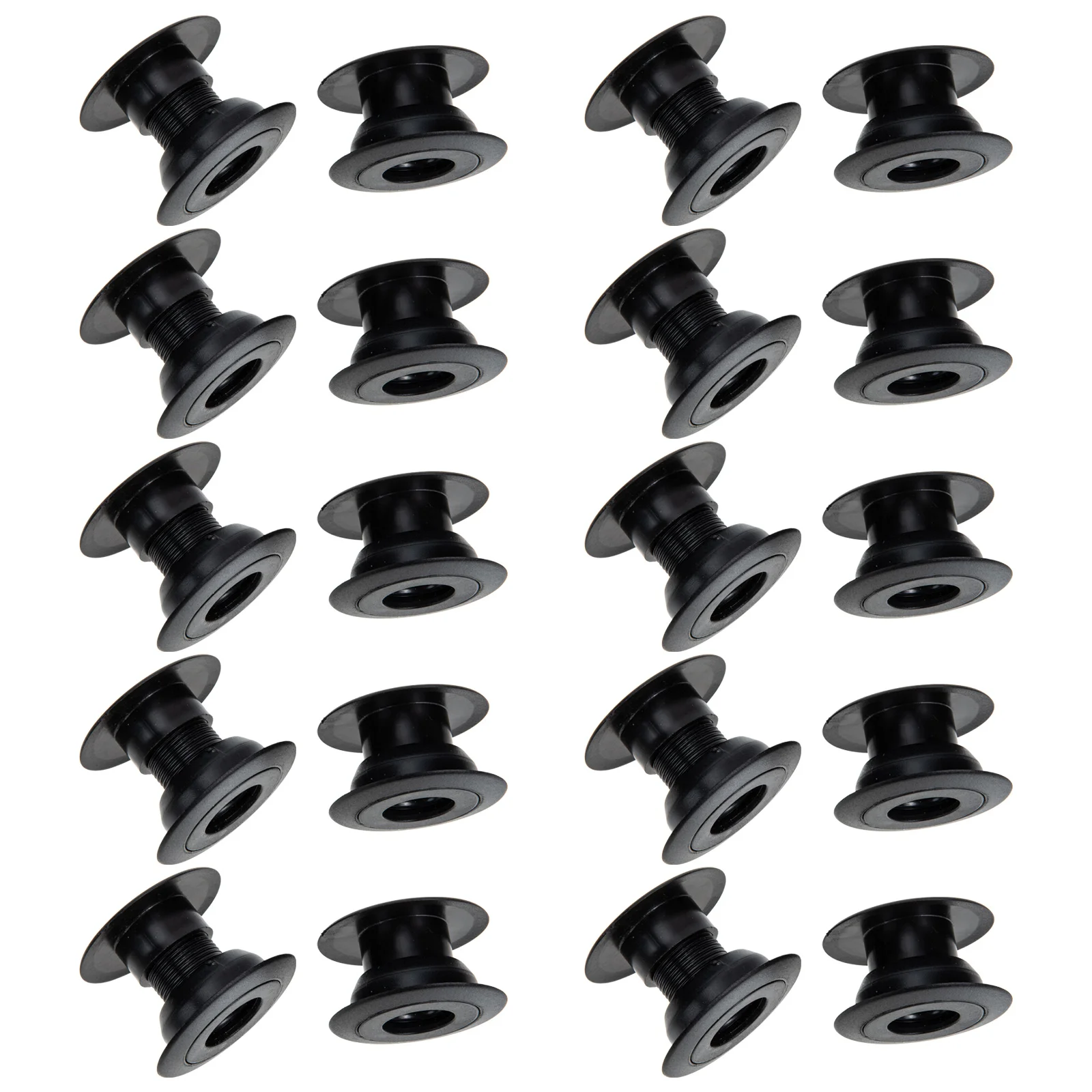 

10 Pairs Table Football Accessories Foosball Soccer Balls Rod Bearings Bushing Black Plastic