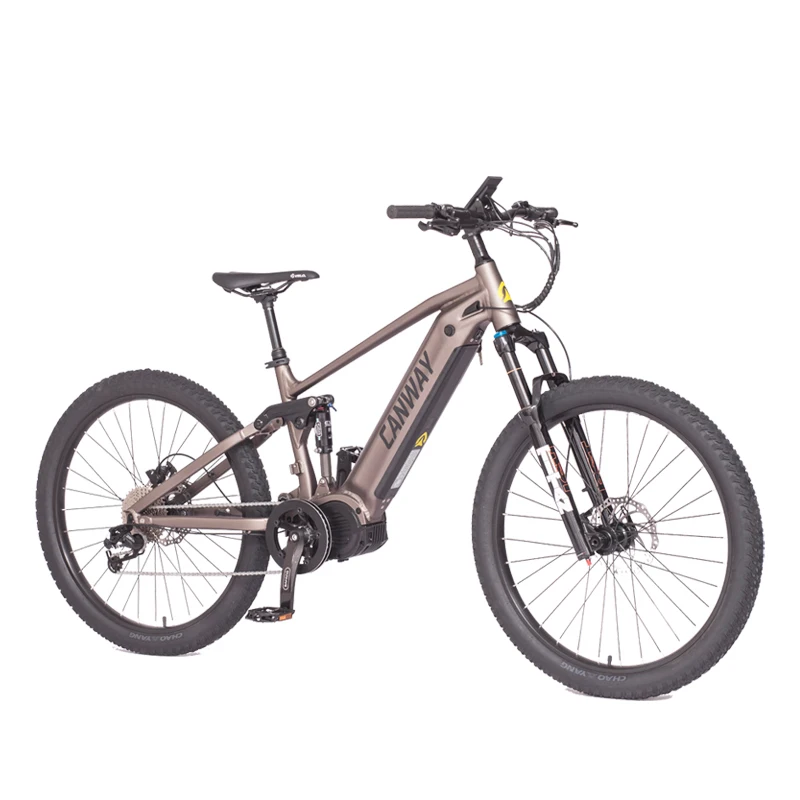 EU straight hair XD26 mid-mounted motor ebike full suspension Mountain hydraulic brake ebike 1000W motor 48v10ah durable battery