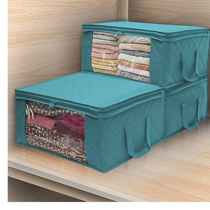 Non-woven Dust Bag Folding Storage Quilt Bag Wardrobe Clothes Organizer Storage Bag Cross-border