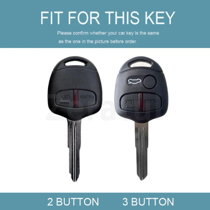 For Mitsubishi Pajero ASX Evolution Lancer EX Grandis Outlander Triton 2/3 Buttons TPU Shell Fob Holder Car Key Case Cover