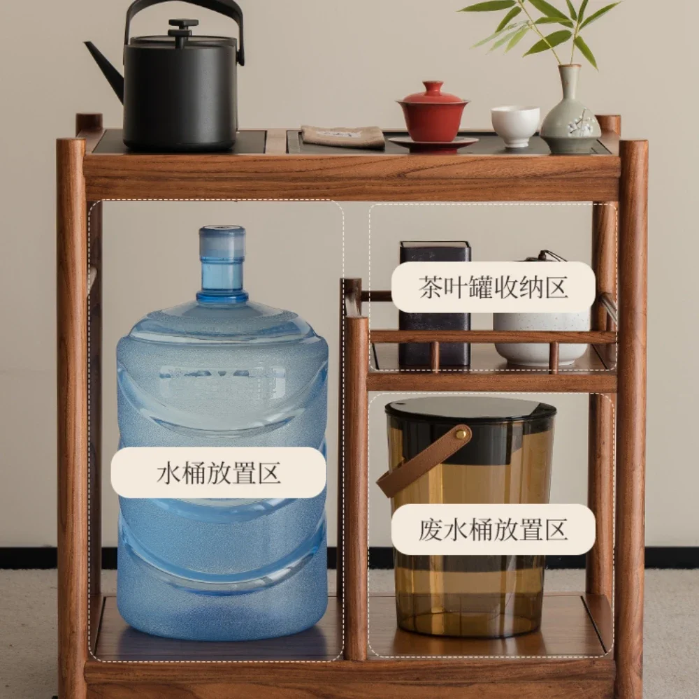 

Маленький чайный столик, подвижный боковой столик, Маленький журнальный столик, боковой столик из массива дерева с колесиками