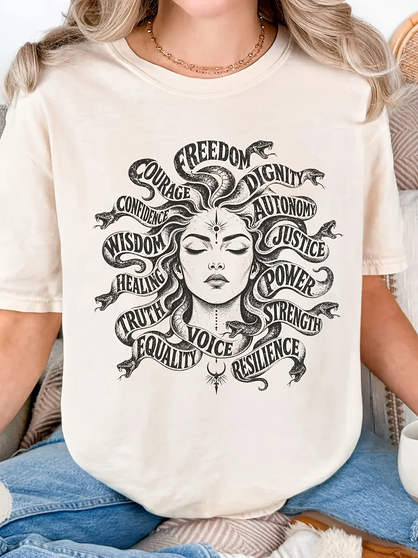 Medusa Mythical Shirt Greek Mythology Feminist Gift Empowerment Protest Activist Graphic Tee