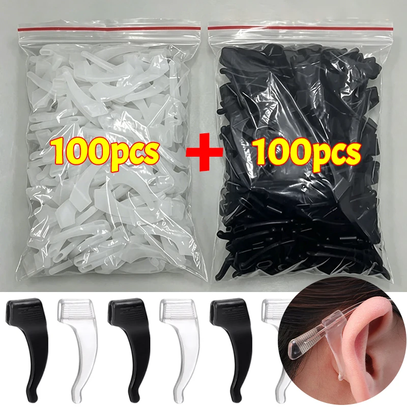 Adjustable Silicone Anti-slip Ear Hooks Women Men Antiskid Glasses Leg Ear Sleeves Clear Anti Fall Eyewear Holder Accessories