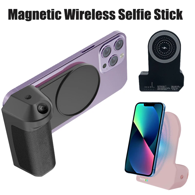 

Магнитный держатель для смартфона Type-C, зарядка камеры, ручка для съемки, держатель для телефона, Bluetooth для Samsung, Huawei, Xiaomi, iPhone 14 Pro