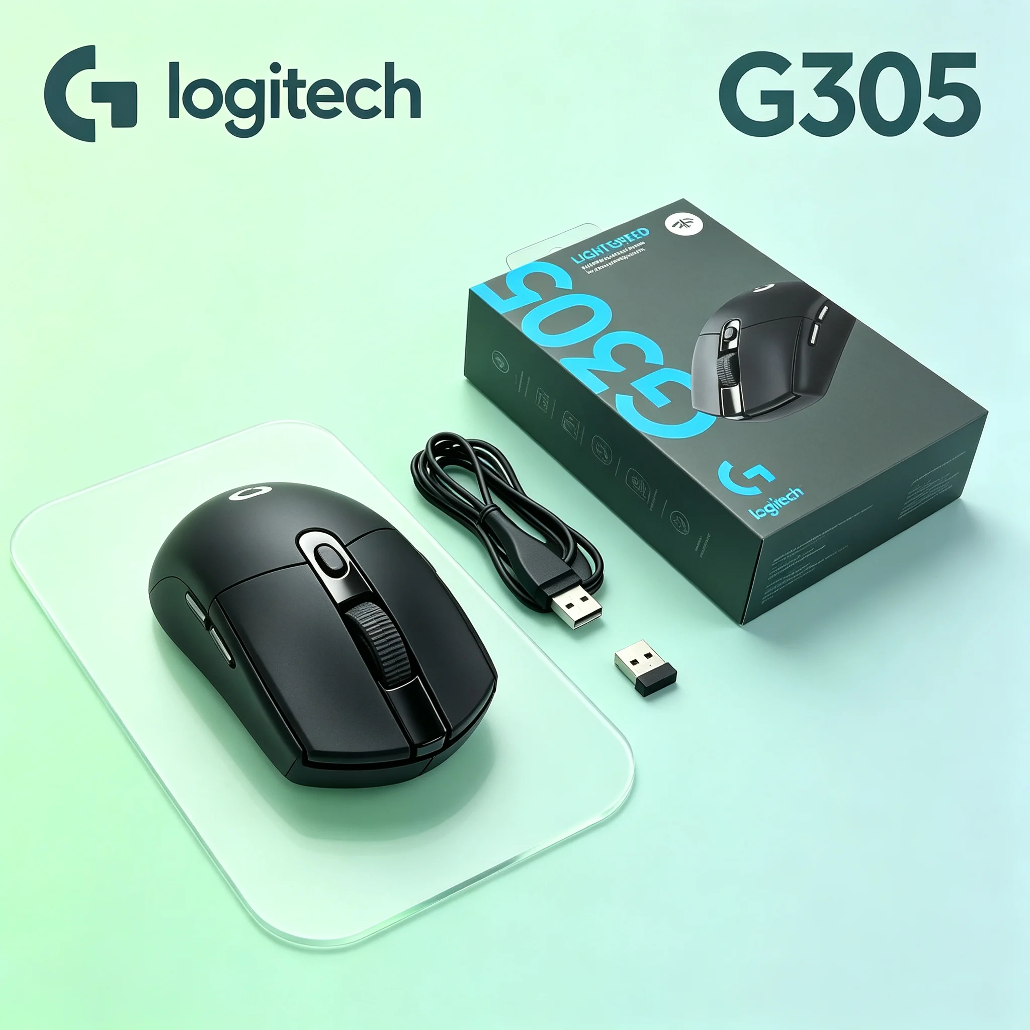 Logitech G305 Wireless Gaming Mouse Bundled With Transfer Adapter Cable Sleek Matte Body Mice For Home Office Desktop Notebook G