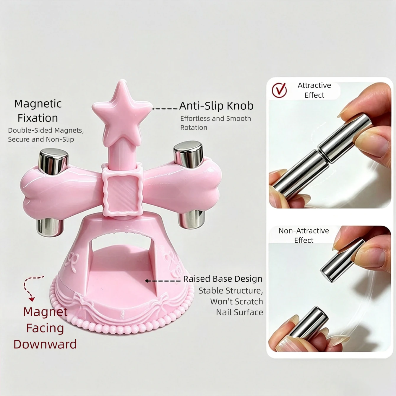 Rotatable Glass Bead Nail Cat Eye Magnet Powerful Ring Magnet Professional Black Hole Effect Manicure Tool For DIY Nails