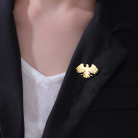 Dawapara Eagle Brooch Lapel Pins Bald Eagle Flying Bird Totem Stainless Steel Jewelry Clothes Bags Hats Accessories