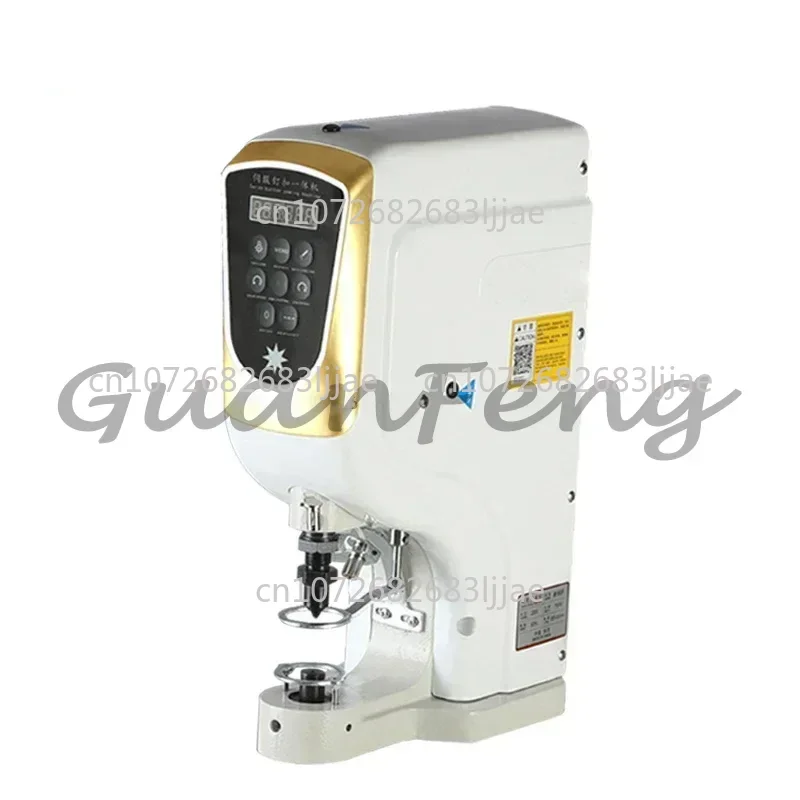 New Punching Machine Automatic Big White Four Button Machine Electric Computer Stapling Machine Air Hole Button Punching