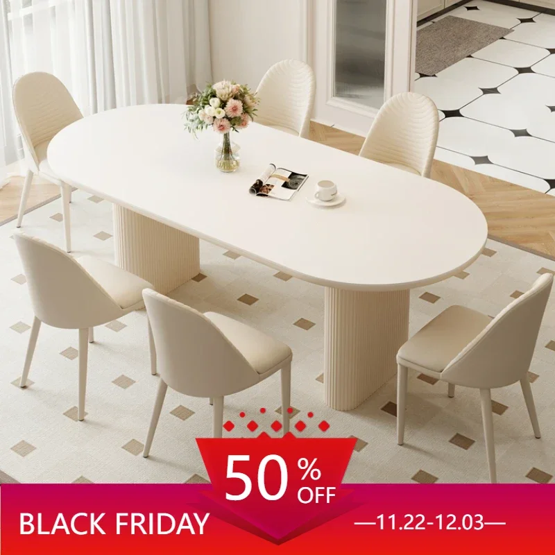 

Complete Kitchen Furniture Room Round Dining Table Entrance Dressing 6 Chairs Modern Games Tables Set Tea Muebles De Cocina